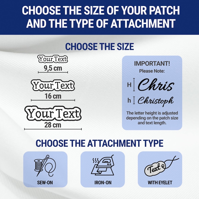 Custom Name Patch All Size Iron On Embroidered - Personalized Text No Minimum Labels imagen 4