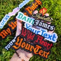 Custom Name Patch All Size Iron On Embroidered Badge No Minimum - Text Patches Near Me for Hats Jackets by Mottopatch