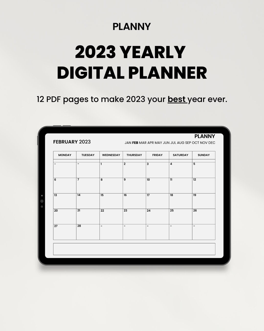 2023 Yearly Digital Planner - Ipad, Goodnotes, Notability, Samsung, PDF ...