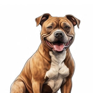 Bold Staffordshire Bull Terrier Artwork | Poster or Contemporary Metal Frame | Dog Lover Gift, Modern Wall Decor | Dog Portrait
