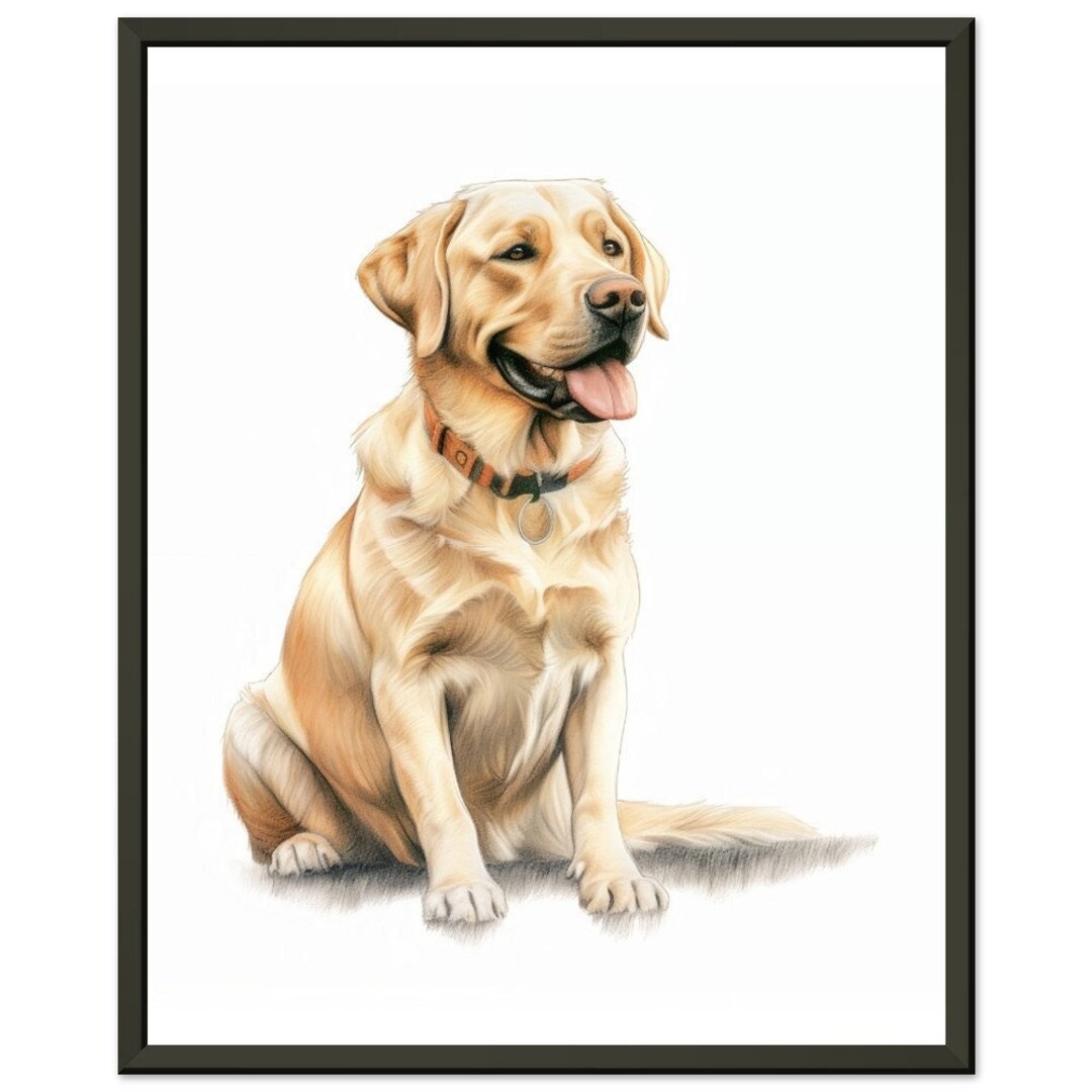 Captivating Labrador Artwork | Poster or Elegant Metal Frame | Dog ...
