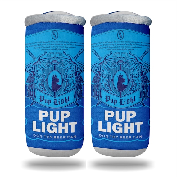 pup light dog toy beer can (2-pack)