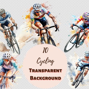 Fietsen clipartbundel - transparante PNG-collectie, digitale prints, clipart en transfers voor T-shirts en doe-het-zelf-projecten en meer