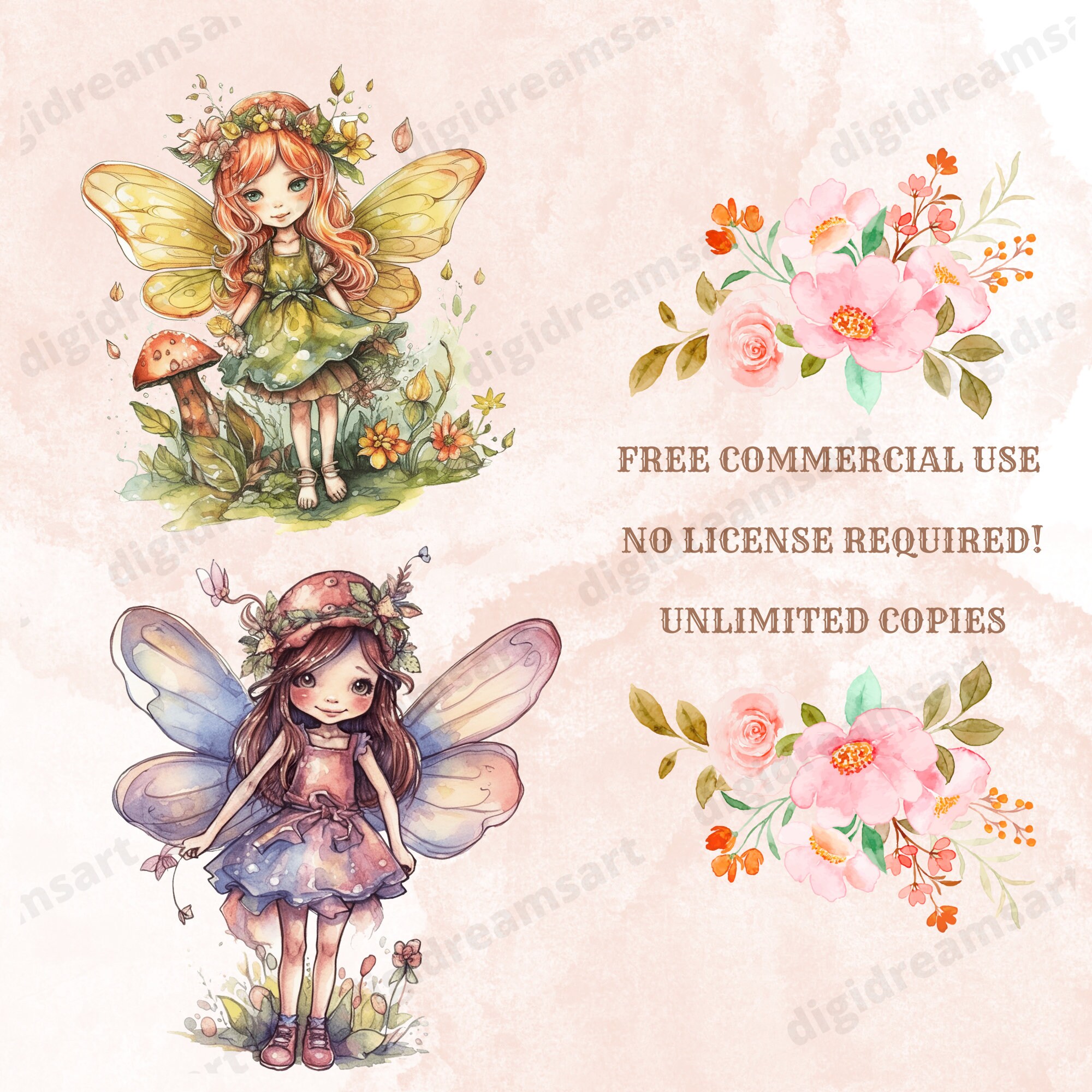Cute Fairy Design Bundle - PNG Transparent Clipart Collection ...