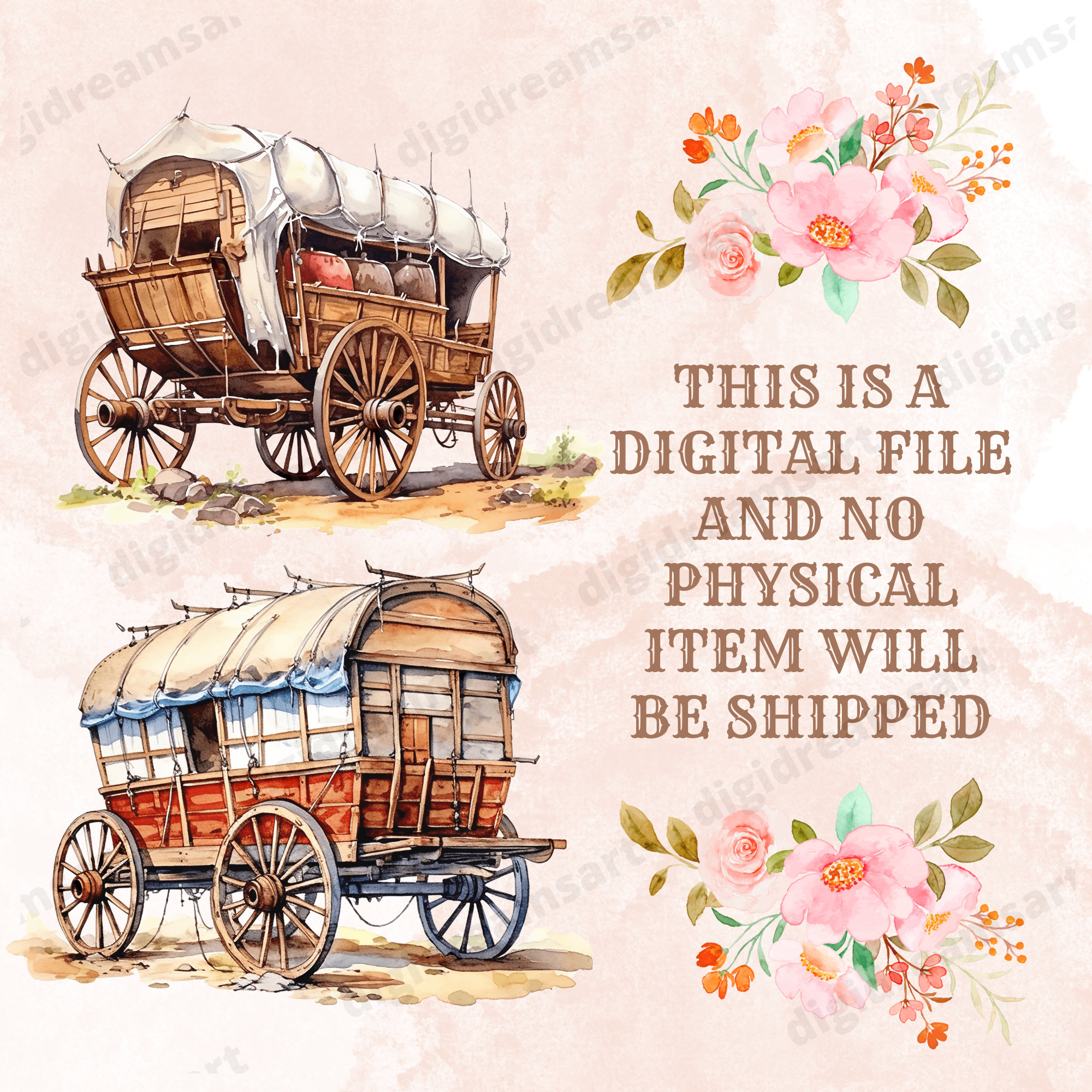 Western Chuckwagon, Cowboys Clipart Bundle Transparent PNG Collection ...