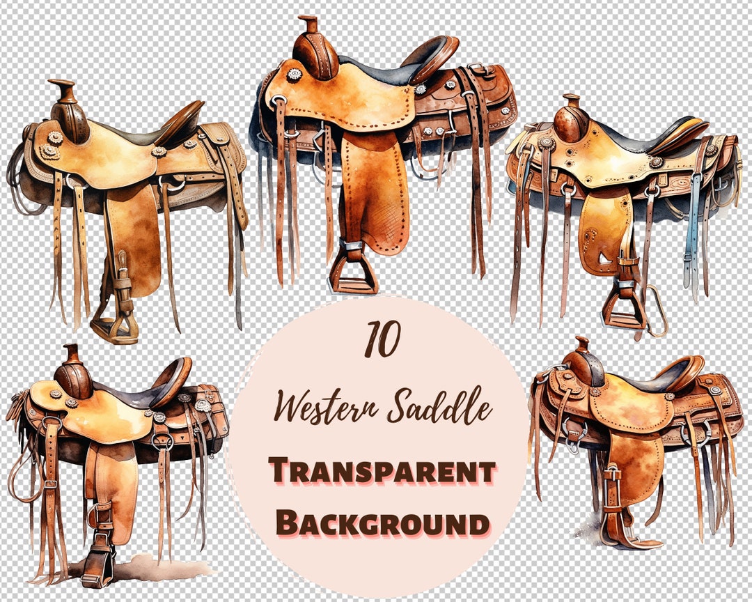 Western Saddle, Cowboys Clipart Bundle Transparent PNG Collection
