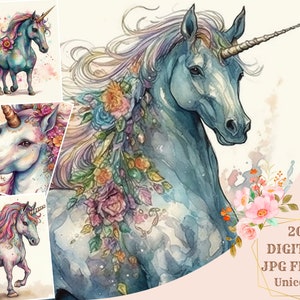 Unicorn Design Bundle: Enchanting Clipart, Digital Prints, and T-Shirt Transfers for Crafting and DIY Projects!