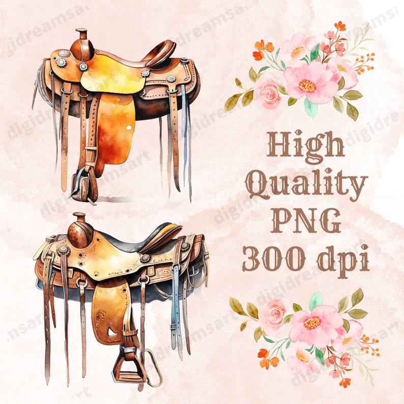 Western Saddle, Cowboys Clipart Bundle Transparent PNG Collection