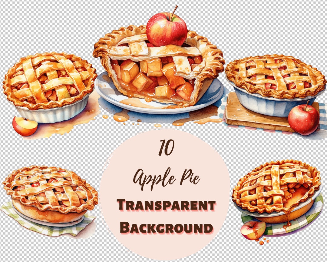 Apple Pie Design Bundle PNG Transparent Clipart Collection Etsy