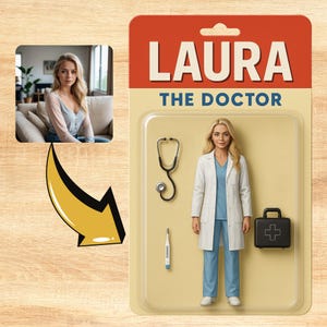 Turn Your Photo into an Action Figure – Custom Toy Box Portrait | Digital Art Download | Funny Gift for Him Her