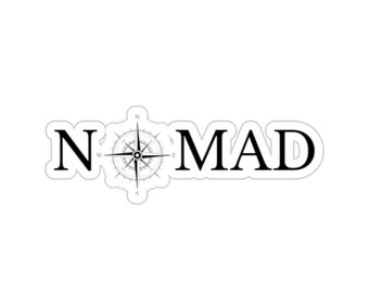 Digital Nomad with Compass - Sticker for Travelers, Digital Nomad, Travel