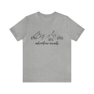 Adventure Awaits Mountain Adventurer Shirt for Wanderers, Free Spirits, Digital Nomads, Wanderlust, Travel, Traveler, Hiker, Camper image 2