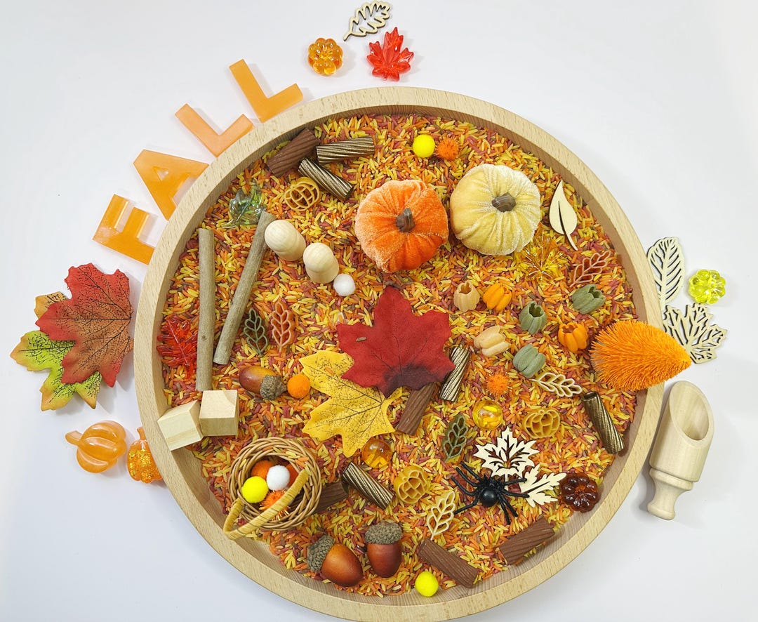 Autumn Harvest Sensory Bin, Montessori Learning, Sensory Play, Resin ...