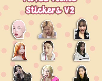 TWICE Meme Stickers V2 | Twice | Stickers | Funny | Meme | Kpop | Merch | Accessories