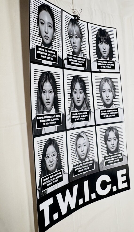 TWICE Mugshot Poster | Twice | Kpop | Kpop Posters | Posters