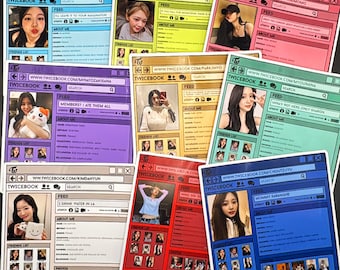 TWICEBook Stickers | Twice | Twice Sticker | Kpop | Sticker | Retro | Merch | Fanmade | Computer