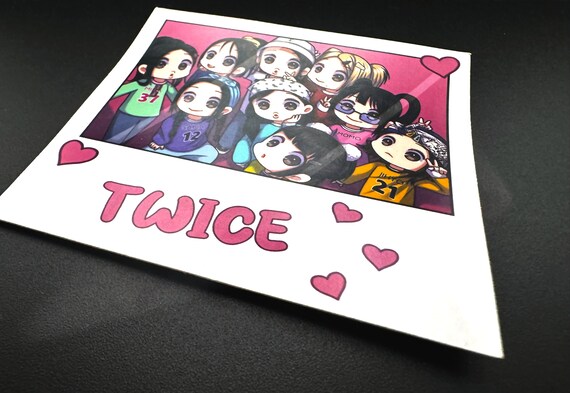 TWICE Chibi Polaroid Sticker | Twice | Stickers | Kpop | Kpop