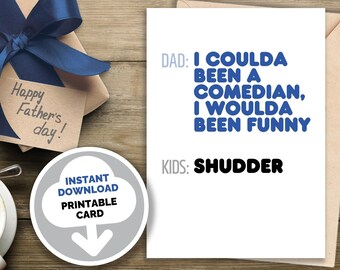 Father’s Day joke card Bad Dad Joke Card Funny Dad gift Banter Dad card Cool Dad card Printable father’s Day card 7x5'' & 6x4'' Downloadable