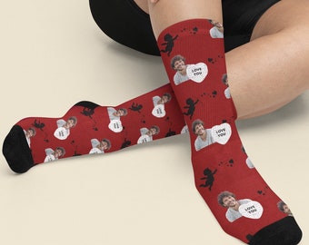 Personalized Valentines socks, Personalized socks, Boyfriend Socks, Novelty socks, Custom Face socks, Photo socks, Valentine Day Gift,
