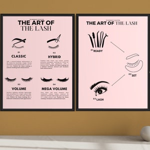 Eyelash Printables, Lash Print, Salon Decor, Lash Technicians Art, Esthetician Decor, Printable Wall Art, Digital Art, Minimalist Wall Art