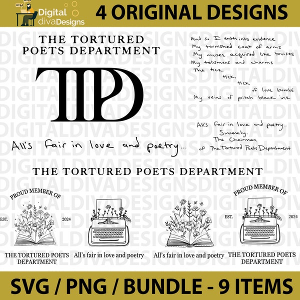 The Tortured Poets Department SVG | ttpd SVG | Alls fair in love and poetry SVG png Tortured Poets Department Shirt | Swiftie Mockup Cricut