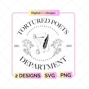 TTPD SVG + PNG Bundle 2 Pack / Tortured Poets Abteilung svg & png / Cricut / Swiftie Mockup / Alls fair in love and poesie svg / ttpd shirt