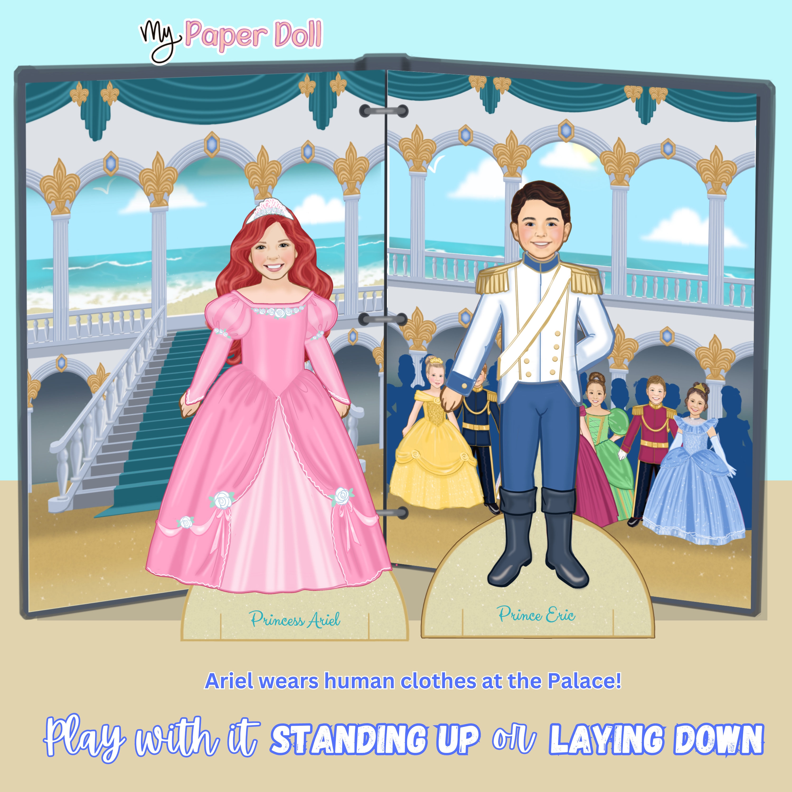 disney princess ariel paper dress up dolls Four Seasons Fashion Ariel Mermaid Princess and Disney Princess Paper Doll Dress Up Paper DIY
