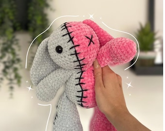 Zombie Bunny Crochet Pattern | Digital PDF | Amigurumi Plushie by InnoScent Teddies