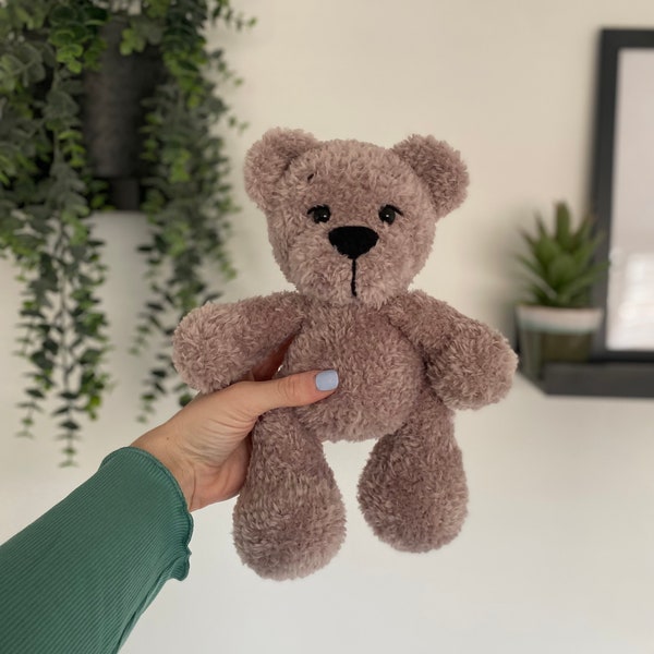 Mini Bobo Bär Häkelanleitung, klassischer handgemachter Teddybär, anfängerfreundlich