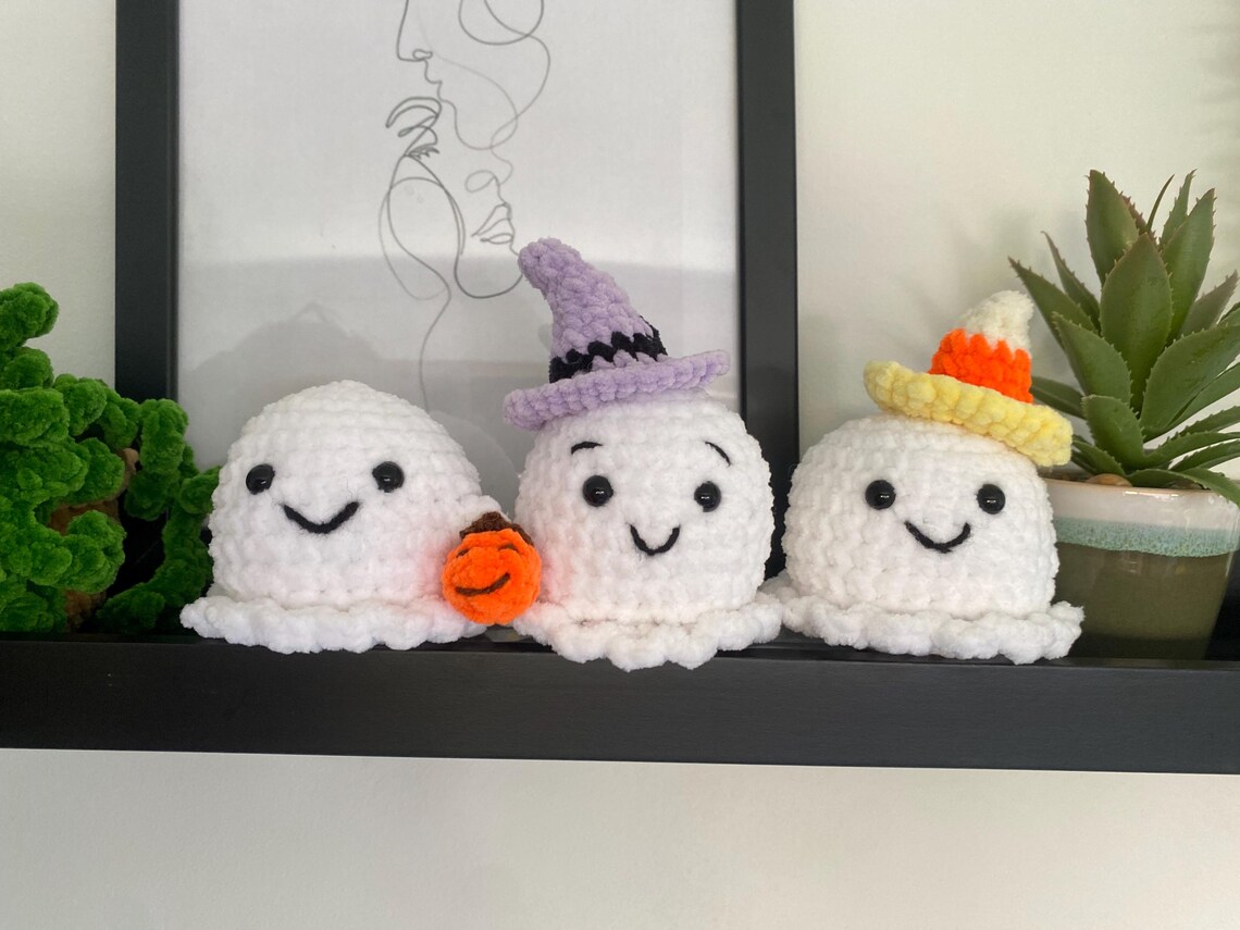 Mini Ghost Crochet Pattern: 3-in-1 Halloween Amigurumi (PDF Pattern) - Etsy