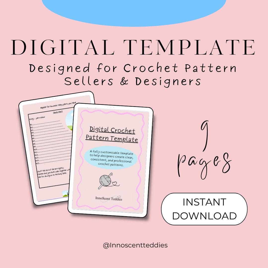 Editable Crochet Pattern Template: Canva Layout (digital Download) - Etsy