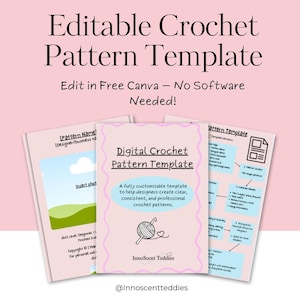 Editable Crochet Pattern Template: Canva Layout (Digital Download)