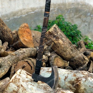 Custom Handmade Viking Axe, Camping Axe, Bearded Axe, Gift For Him, Birthday Gift