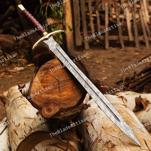 Real Damascus steel Sword, Viking Swords, fantasy Swords, Full tang Medival historical swords, Groomsmen Gift, Gift for Him, Christmas Gift