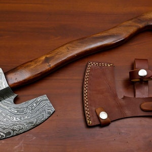 Custom Handmade Damascus Steel Tomahawk, Hatchet Axe Hunting Camping Axe Handmade Perfect Gift for Him, Gift for Dad