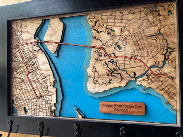 Cooper River Bridge Run Race Map (customizable) - Etsy