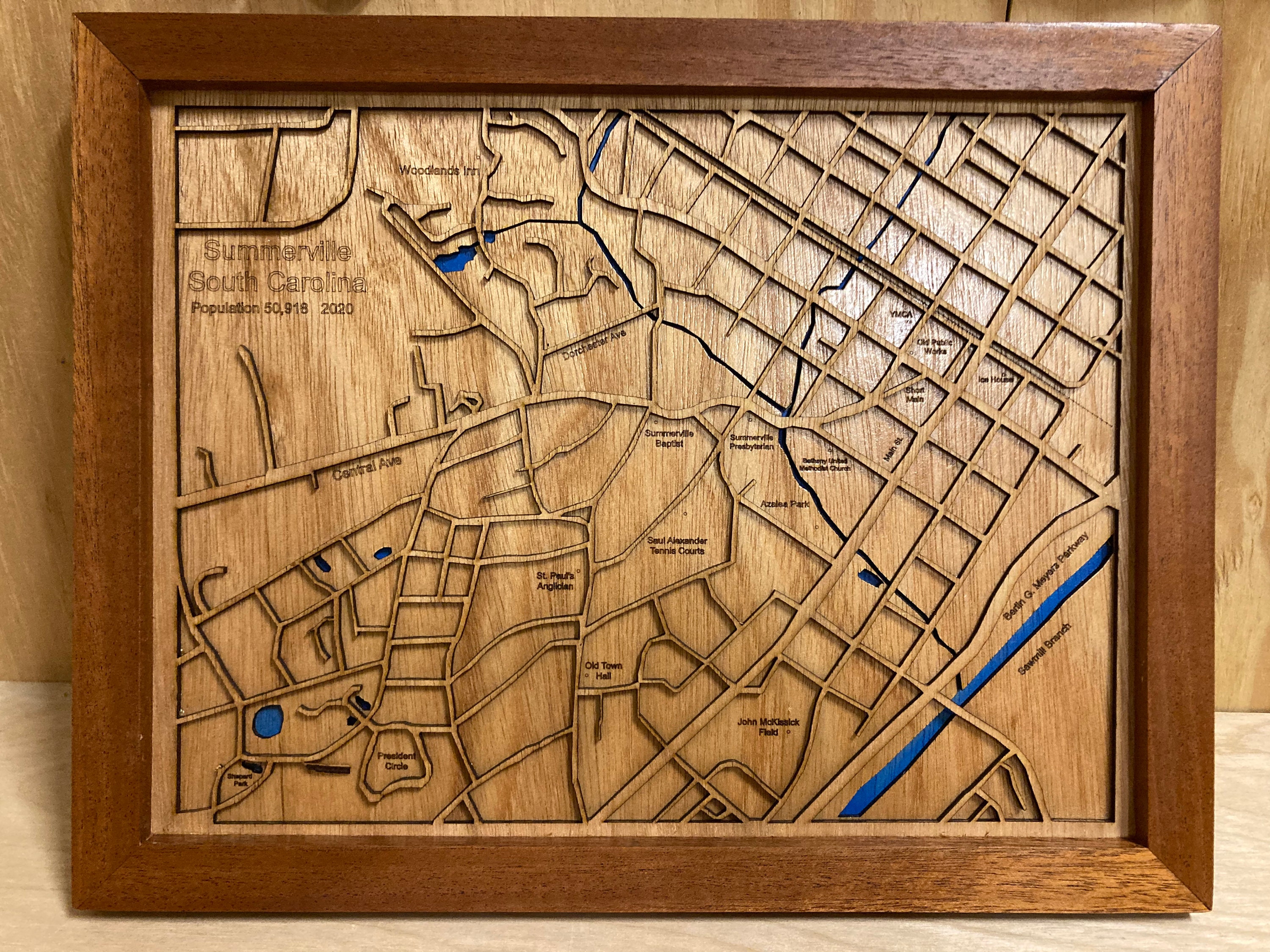 Any Town Map : Customized 3D Wooden Map - Etsy