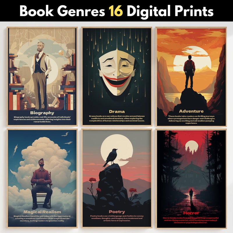 Library Genre - Etsy