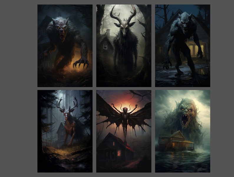 Cryptid Poster Computer 30 Cryptid Posters, Cryptid Creatures, Cryptid Printable, Cryptidcore ...