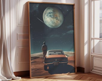Far From Home | Sci-Fi Art | Retro Futurism Poster | Space Art | Retro Futuristic PNG | Cosmic Art | Digital Art | Wall Art Decor