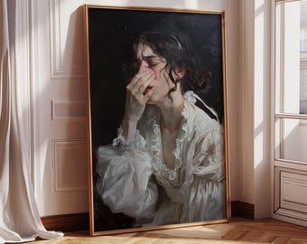 Funny Bathroom Art Print Set, Toilet Humor Decor, Classical Vintage Style Painting, Digital ...