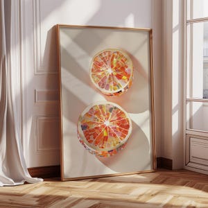 Retro Disco Grapefruit | Poster | Disco Ball Grapefruit Kunstdruck | Preppy | Trendy | Schlafsäle | Sofortdownload | DRUCKBAR