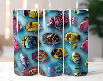 Fish Tumbler Wrap, 20oz Skinny Tumbler Design, Fish Tumbler PNG, Bass Fishing Tumbler Design, Sublimation Fishing Tumbler Tapered, Download