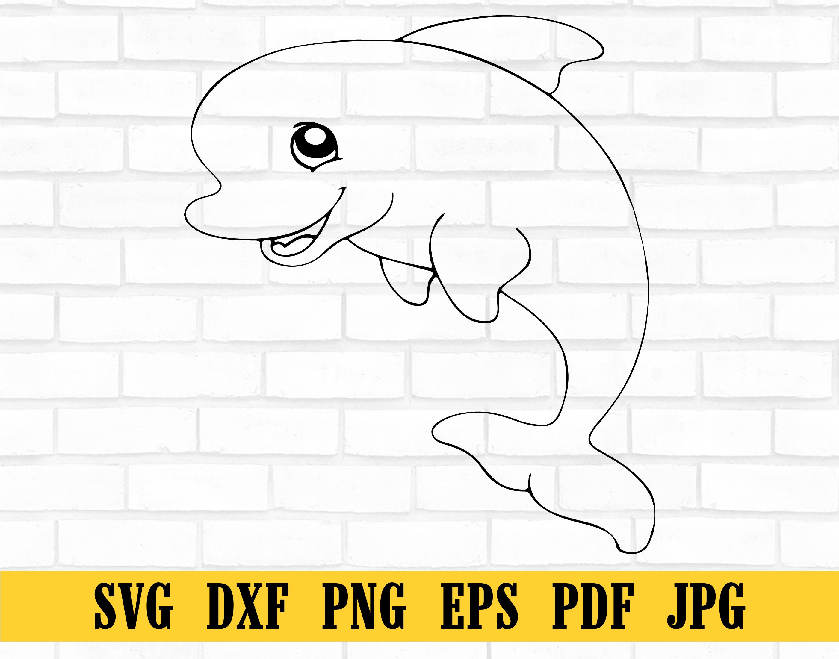 Dolphin SVG Ocean SVG Sea SVG Dolphins Svg Fish Svg Cute - Etsy