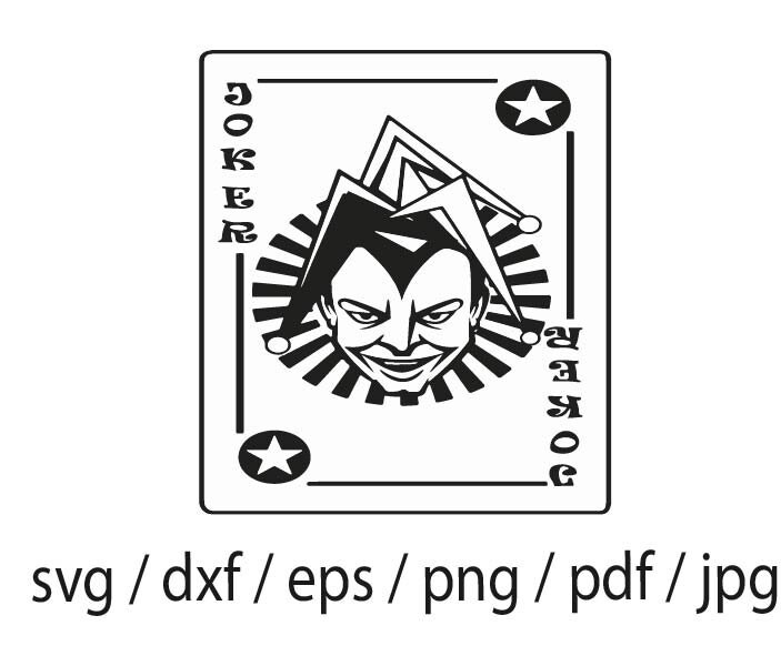 Joker Card Svg, Joker Card Png, Joker Card Pdf, Joker Playing Card Svg
