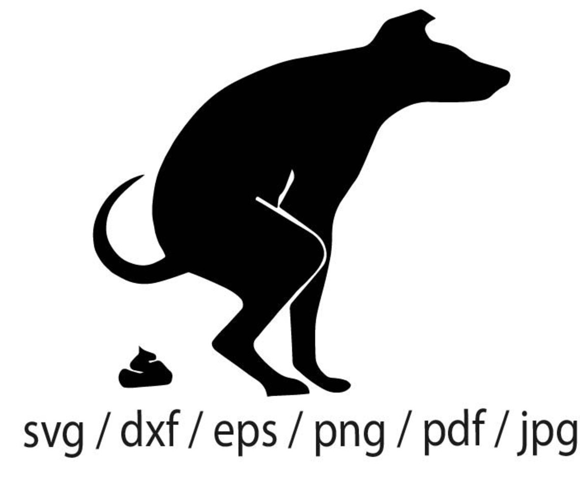 Dog Pooping SVG Dog Pooping Cut File Dog Pooping DXF Dog Etsy