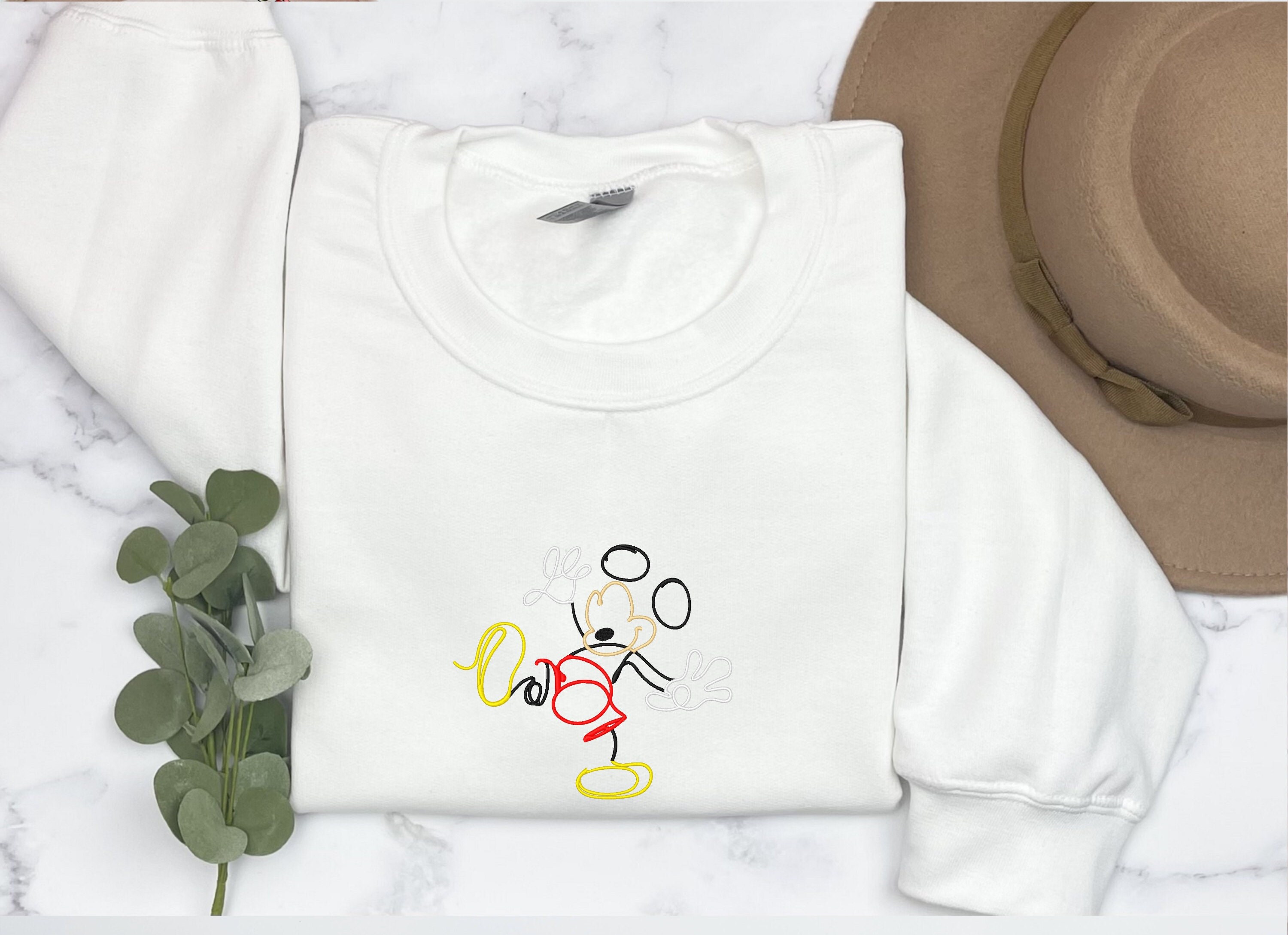 Discover Embroidered Disney Shirt - Mickey Sweatshirt - Disney Embroidered Sweatshirts