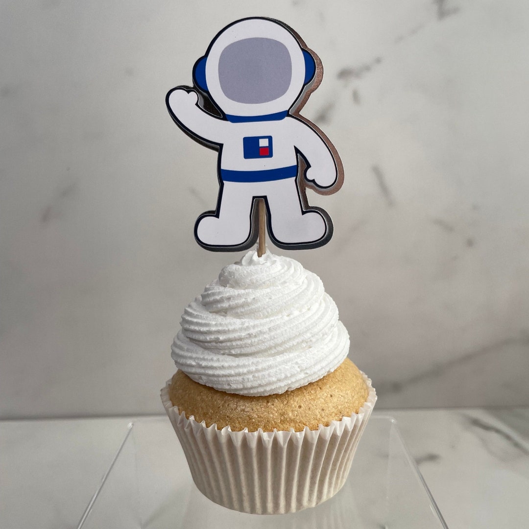 Astronaut Cupcake Topperastronaut Topperouter Spaceouter Etsy