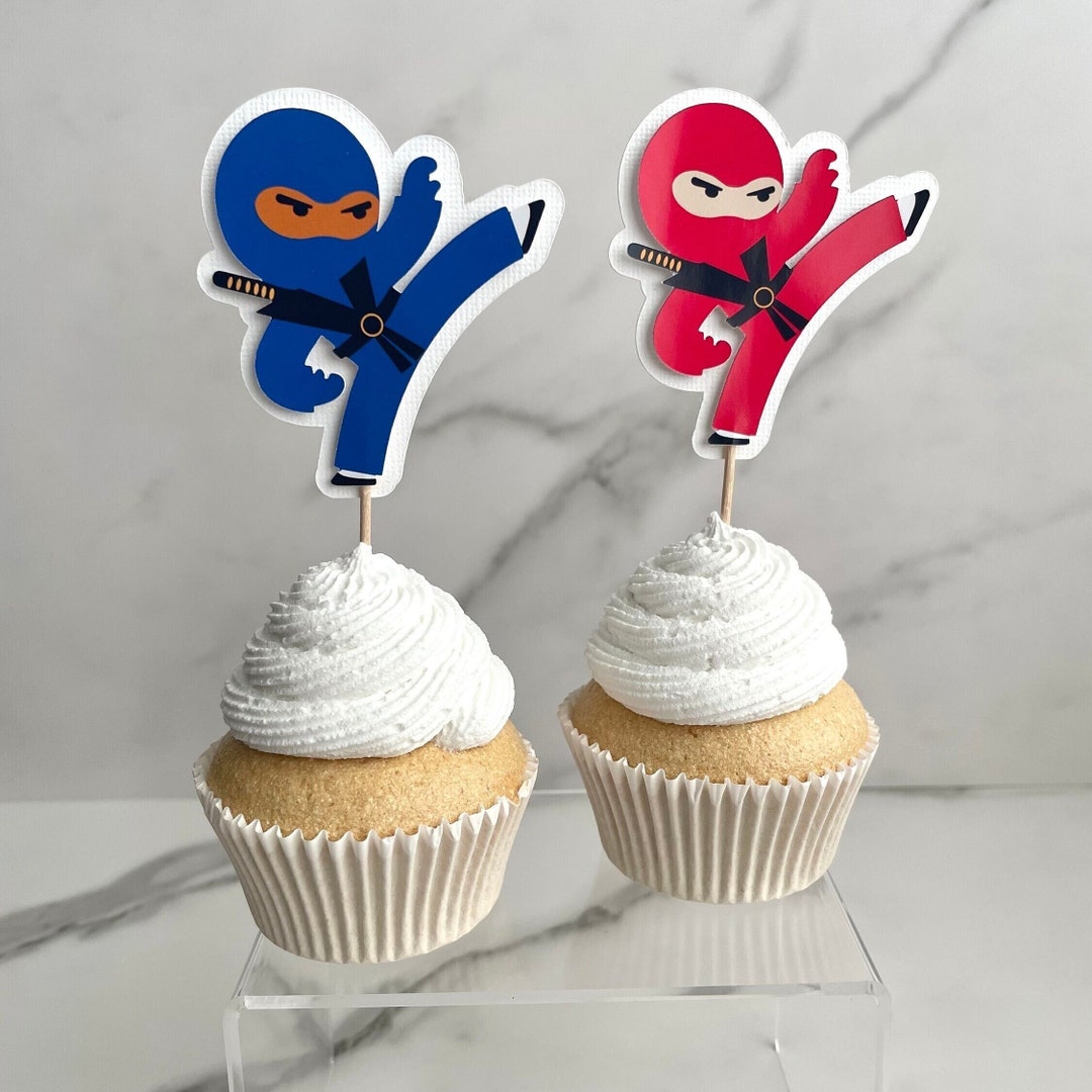 Ninja Cupcake Topperninja Kid Cupcake Topper ninja Birthdayninja