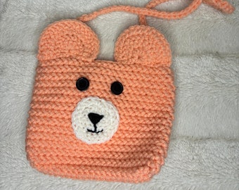 Sac à main pour enfants au crochet Peachy Bear - Adorable et ludique !